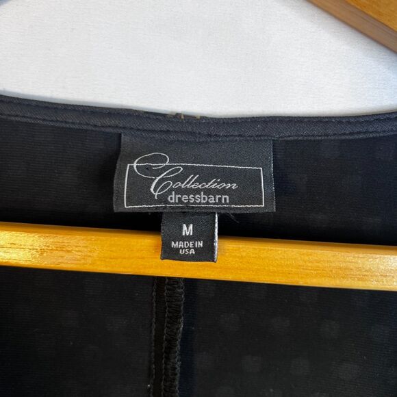 Dressbarn Animal Print Metallic Vneck Dressy Faux Wrap Blouse Cocktail Size MD - Picture 7 of 9